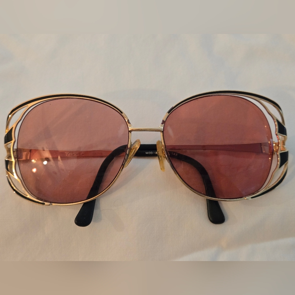 Vintage Tura Mod Overzised Gold Frame 1970'S Japan Sunglasses Has Bifocal Lenes